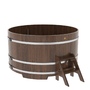 BentWood овальная из дуба (D=1,80 м.), h=1 м. Мореная Премиум купель фото  фото - 1