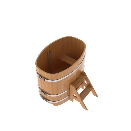 BentWood овальная из лиственницы (0,59х1,06 м.), h=1 м. Натуральная Премиум купель фото  фото - 2