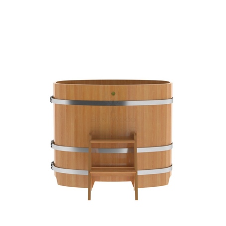 BentWood овальная из лиственницы (0,59х1,06 м.), h=1 м. Натуральная Премиум купель фото  фото - 4
