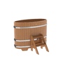 Купель BentWood овальная из дуба (0,69х1,31 м.), h=1 м. Натуральная Премиум в наличии с доставкой фото - 1 BentWood овальная из дуба (0,69х1,31 м.), h=1 м. Натуральная Премиум купель фото фото - 1