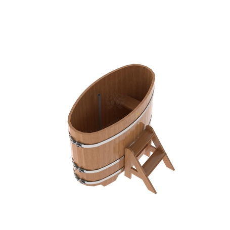BentWood овальная из дуба (0,69х1,31 м.), h=1 м. Натуральная Премиум купель фото  фото - 2