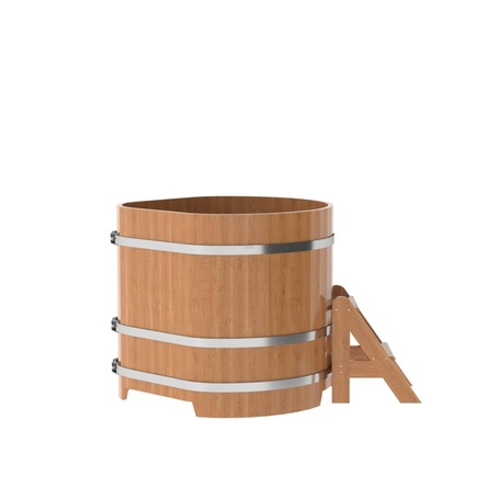 BentWood угловая из дуба (1,03 х1,03 м.), h=1 м. Натуральная Премиум купель фото  фото - 3