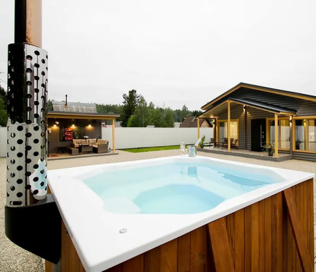 Купель Фурако Polar Spa ELITE QUATTRO 200 квадратная с интегрированной печью для 6-8 человек (термососна светлая) фото  фото - 7
