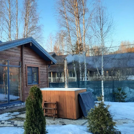 Купель Фурако Polar Spa ELITE QUATTRO 200 квадратная с интегрированной печью для 6-8 человек (термососна светлая) фото  фото - 9
