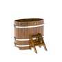 Купель BentWood овальная из лиственницы (0,76х1,16 м.), h=1 м. Мореная Рустик доступна в интернет-магазине фото - 1 BentWood овальная из лиственницы (0,76х1,16 м.), h=1 м. Мореная Рустик купель фото фото - 1