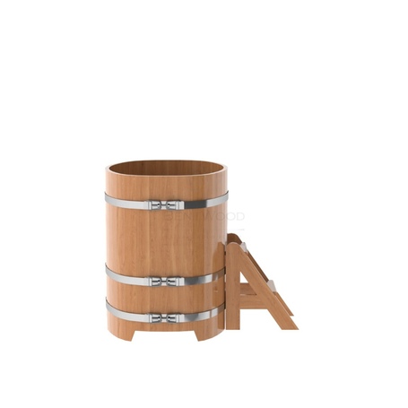 BentWood овальная из дуба (0,76х1,16 м.), h=1 м. Натуральная Премиум купель фото  фото - 3