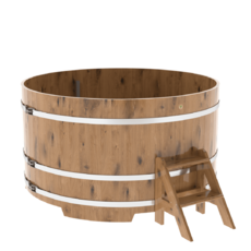 BentWood круглая из дуба (D=1,80 м.), h=1,1 м. Натуральная Премиум купель фото