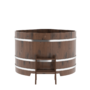 BentWood угловая из дуба (1,37 х1,37 м.), h=1,1 м. Мореная Премиум купель фото  фото - 4