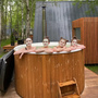 Купель Polar Spa ELITE 200 круглая с интегрированной печью для 2-4 человек (термососна темная) фото  фото - 12