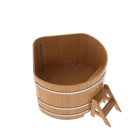 BentWood угловая из лиственницы (1,37х1,37 м.), h=1 м. Натуральная Премиум купель фото  фото - 2