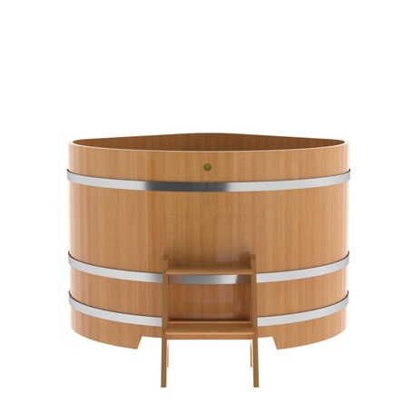 BentWood угловая из лиственницы (1,37х1,37 м.), h=1 м. Натуральная Премиум купель фото  фото - 4